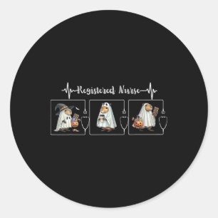 Capybara Ghost Stethoscoop Geregistreerde Verpleeg Ronde Sticker