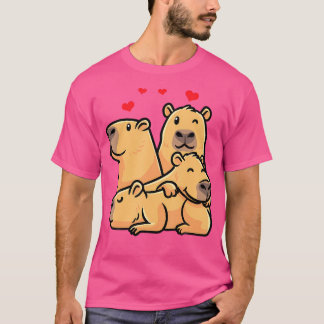 Capybara Giant Cavy Knaagdier met harten Capybara T-shirt