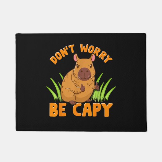 Capybara Gift Cute Funny Zoo Dierenvriend Eigenaar Deurmat (Voorkant)