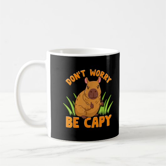 Capybara Gift Cute Funny Zoo Dierenvriend Eigenaar Koffiemok (Links)