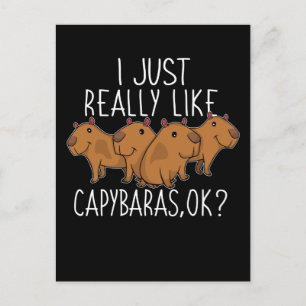 Capybara Gift Kinder Women Cute Capybara Briefkaart