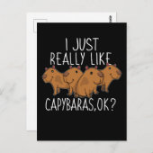Capybara Gift Kinder Women Cute Capybara Briefkaart (Voorkant / Achterkant)