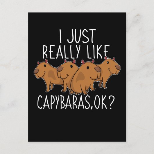 Capybara Gift Kinder Women Cute Capybara Briefkaart (Voorkant)