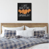 Capybara Gift Kinder Women Cute Capybara Canvas Afdruk (Insitu (Slaapkamer))
