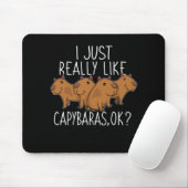 Capybara Gift Kinder Women Cute Capybara Muismat (Met muis)