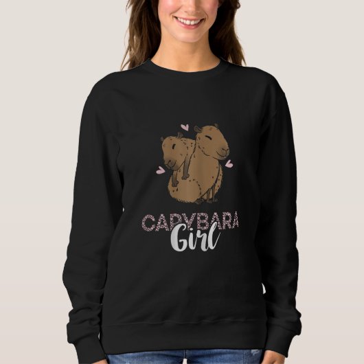 Capybara Girl Capybara   Capybara Rodent Animal Trui (Voorkant)