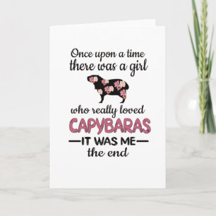 Capybara Girl Rodent Carpincho Capybara Lover Kaart