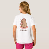 Capybara Girls Personalised Cute Funny T-shirt (Achterkant volledig)