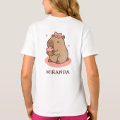 Capybara Girls Personalised Cute Funny T-shirt (Achterkant)