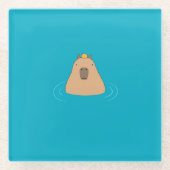 Capybara Glazen Onderzetter (Voorkant)