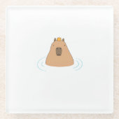 Capybara Glazen Onderzetter (Voorkant)