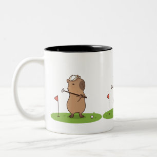 Capybara Golf Mok   Grappige Golfer Koffie Cup