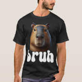 Capybara Graphic Bruh Meme T-shirt (Voorkant)