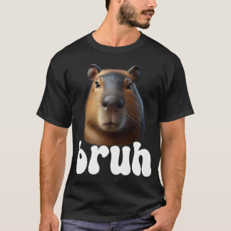 Capybara Graphic Bruh Meme T-shirt