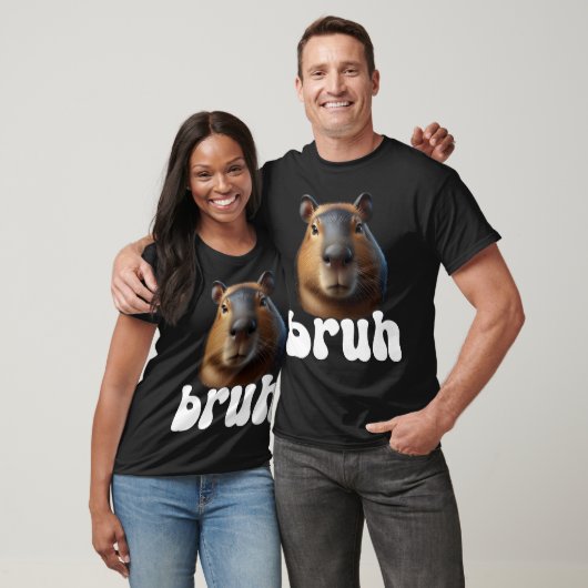 Capybara Graphic Bruh Meme T-shirt (Unisex)