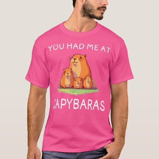 Capybara Grappig dat je me bij Capybaras I Love Ca T-shirt (Voorkant)