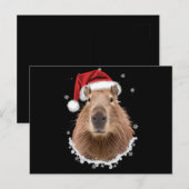 Capybara Grappig Kerstmis  Briefkaart (Voorkant / Achterkant)