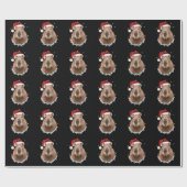 Capybara Grappig Kerstmis  Cadeaupapier (Vlak)