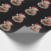 Capybara Grappig Kerstmis  Cadeaupapier (Hoek)