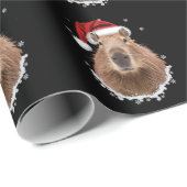 Capybara Grappig Kerstmis  Cadeaupapier (Rol Hoek)