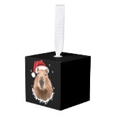 Capybara Grappig Kerstmis Decoratie (Voorkant hoekig)