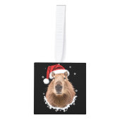 Capybara Grappig Kerstmis Decoratie (Voorkant)
