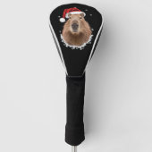 Capybara Grappig Kerstmis  Golfheadcover (Voorkant)