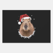 Capybara Grappig Kerstmis  Inpakpapier Vel (Voorkant)
