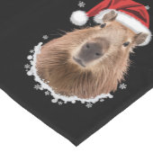 Capybara Grappig Kerstmis  Korte Tafelloper (Hoek)