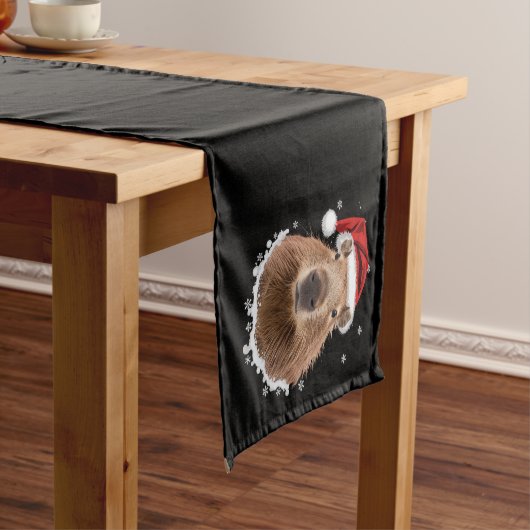 Capybara Grappig Kerstmis  Korte Tafelloper (Voorbeeld)