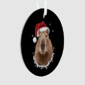 Capybara Grappig Kerstmis  Ornament (voorkant)