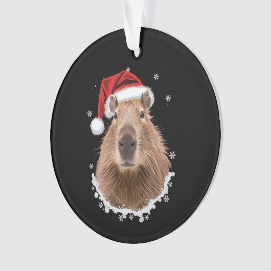 Capybara Grappig Kerstmis Ornament (voorkant)