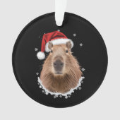 Capybara Grappig Kerstmis  Ornament (voorkant)