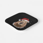 Capybara Grappig Kerstmis  Papieren Bordje (Gebogen)