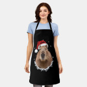 Capybara Grappig Kerstmis  Schort (Gedragen)