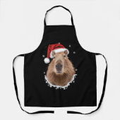 Capybara Grappig Kerstmis Schort (Voorkant)