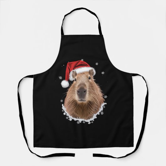 Capybara Grappig Kerstmis  Schort (Voorkant)