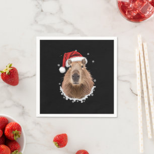 Capybara Grappig Kerstmis  Servet