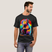 Capybara Grappige Capybara Knaagdier Gamesliefheb T-shirt (Voorkant volledig)