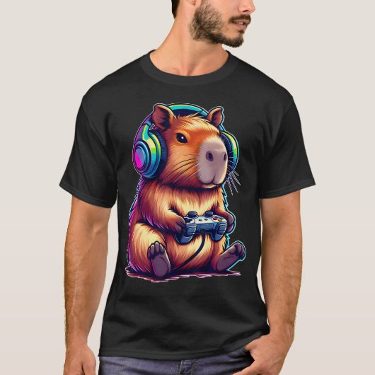 Capybara Grappige Videogame Liefhebber Capybara Co T-shirt (Voorkant)