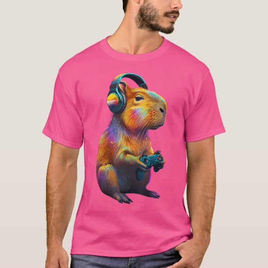 Capybara Grappige videogames Capybara T-shirt (Voorkant)
