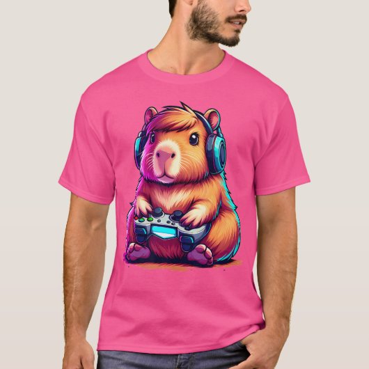 Capybara Grappige videogames Capybara T-shirt (Voorkant)