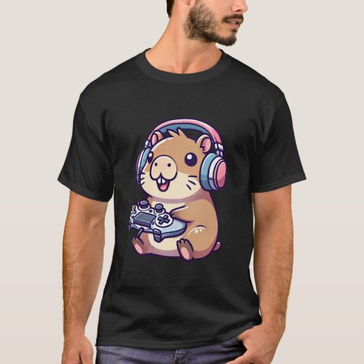Capybara Grappige videogames Gamer Gaming T-shirt (Voorkant)