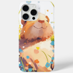 Capybara Grasachtige Slaapjes iPhone 15 Pro Max Hoesje