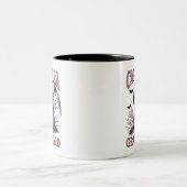 Capybara Graveyard Halloween Tweekleurige Koffiemok (Center)