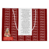 CAPYBARA green XMAS NAME EDITABLE Groot Cadeauzakje (Achterkant)