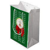 CAPYBARA green XMAS NAME EDITABLE  Medium Cadeauzakje (Voorkant Gekanteld)