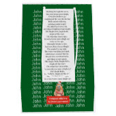 CAPYBARA green XMAS NAME EDITABLE  Medium Cadeauzakje (Achterkant)