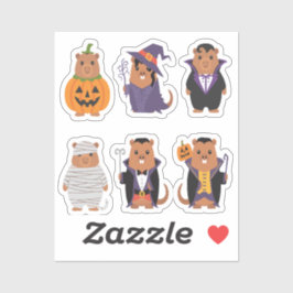 Capybara Halloween Stickers