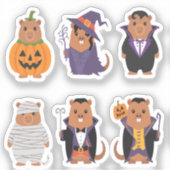 Capybara Halloween Stickers (Voorkant)